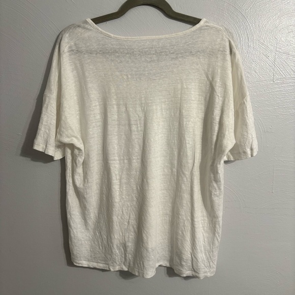 J. Crew Women’s White Linen TShirt | Tee | Knit Goods | Linen Yarns | Basics XS - Picture 4 of 4